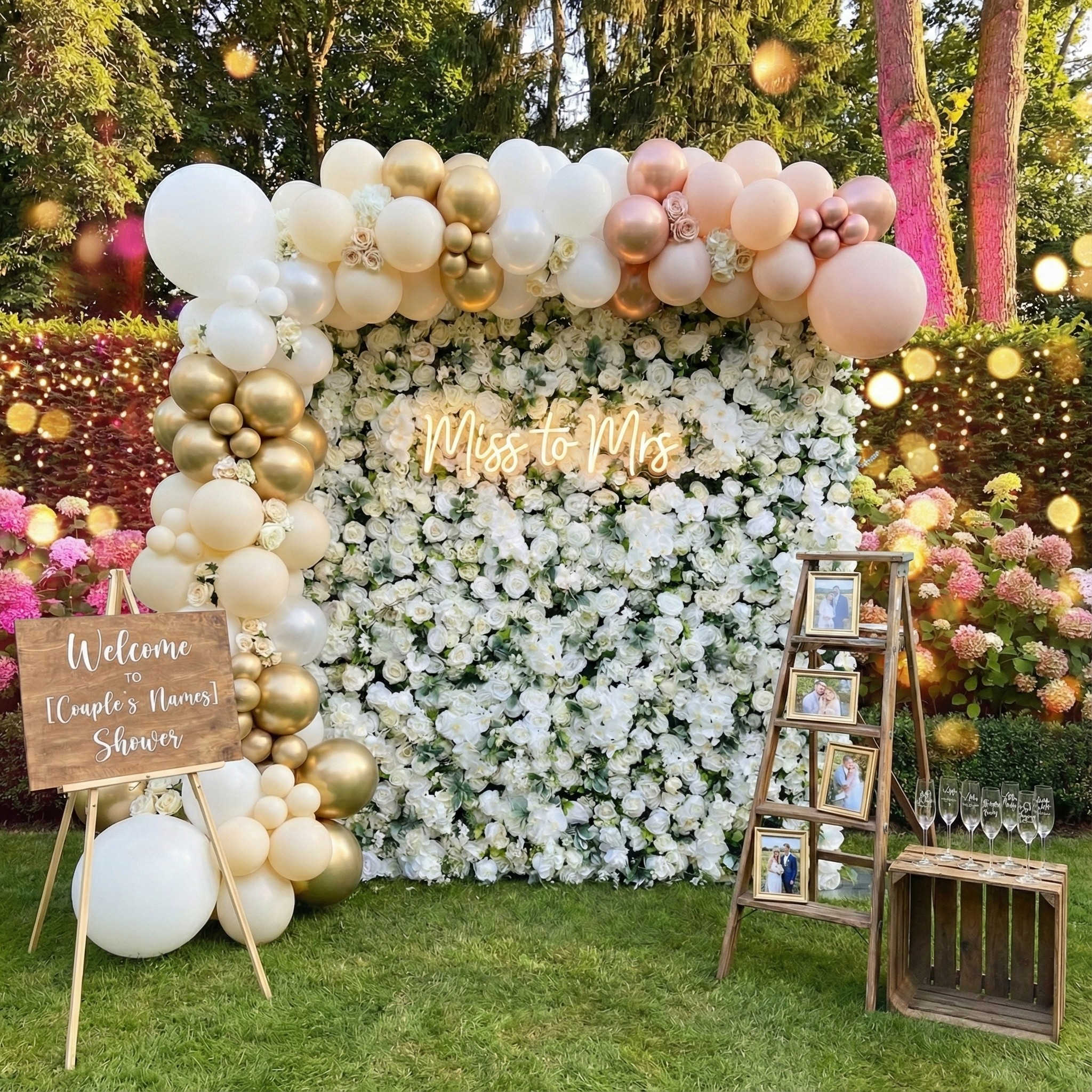 Garden Green Flower Wall Backdrop Rental in Whitby | Events 365 | Occasia